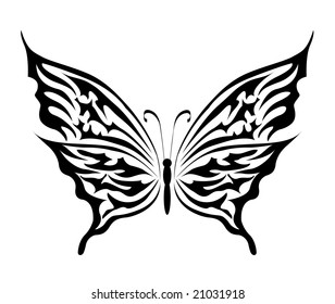 The butterfly isolated on a white background