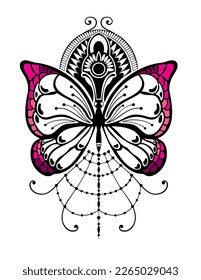 Butterfly.  Butterfly isolated on white background in vector format very easy to edit, individual objects