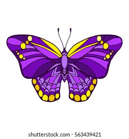 Butterfly isolated stock vector illustration.