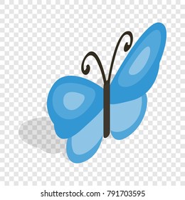 Butterfly isometric icon 3d on a transparent background vector illustration