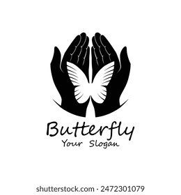 butterfly keeper logo design with creative idea