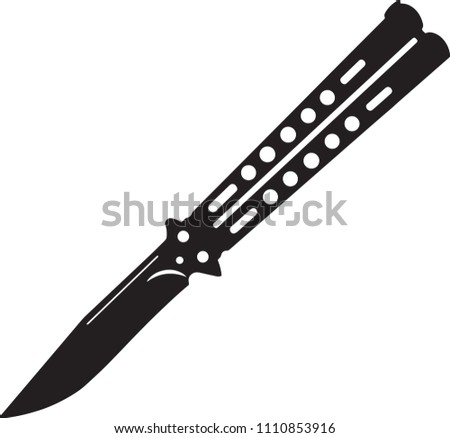 Download Butterfly Knife Balisong Stock Vector (Royalty Free ...