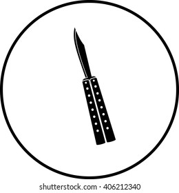 símbolo de cuchillo de mariposa