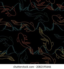 Butterfly koi fish Asian spiritual symbols.