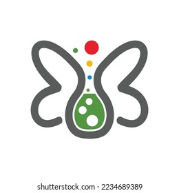 butterfly lab logo icon template