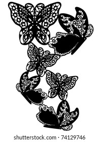 Butterfly lace pattern background