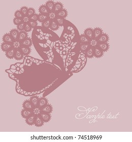 Butterfly lace pattern background
