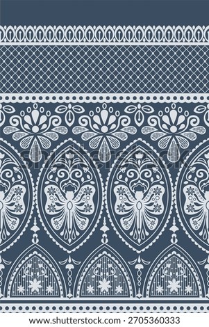 Butterfly lace pattern silhouette Geometric flat design
