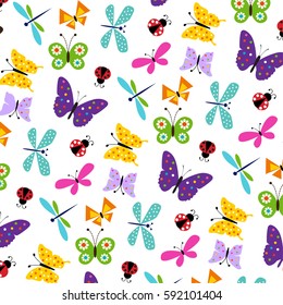 butterfly ladybug pattern