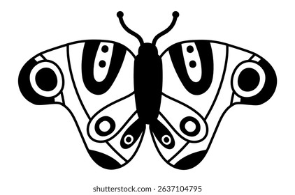 Butterfly with large wings and symmetrical patterns embodying nature's beauty, ideal for designs focused on wildlife, insects, and conservation themes
