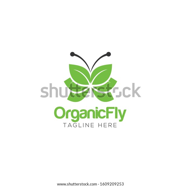 Butterfly Leaf Logo Icon Vector Template Stock Vector (Royalty Free ...
