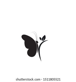 Butterfly leaf Logo Template Vector icon design