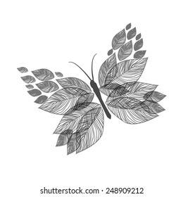 Butterfly leaf. Vector