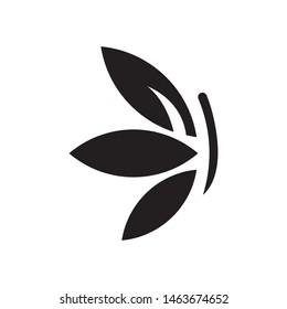 Butterfly with leaves logo template vector icon design