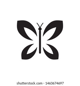 Butterfly with leaves logo template vector icon design