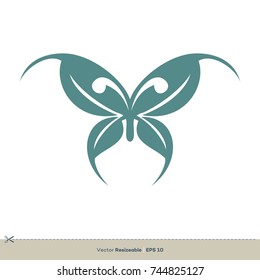 Butterfly Leaves Wing Logo Template Illustration Design. Vector EPS 10.