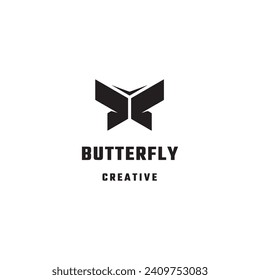 BUTTERFLY Letter logo design template vector. BUTTERFLY Business abstract connection vector logo. BUTTERFLY icon circle logotype.
