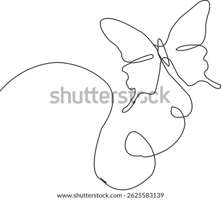 Butterfly line art in adobe illustrator 