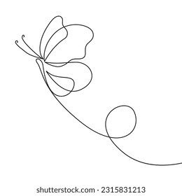Butterfly Line Art Drawing  Butterfly Flying Up Line Art Illustration  Minimalist Trendy Contemporary Design Perfect for Wall Art  Prints  Social Media  Posters  Invitations  Branding Design 
