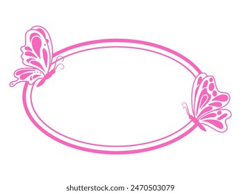 Butterfly Line Art Frame Background