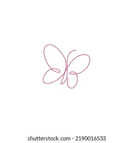 Butterfly line art image illustration template vector