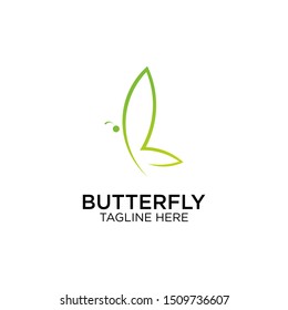 butterfly with line art logo design. luxury design for spa and salon product or cosmetics