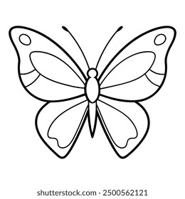 Butterfly line art minimalist vector illustration