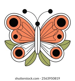 Butterfly line art vector design. Butterfly outline illustration design.
