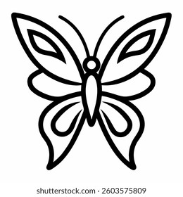 Butterfly line art vector illustration