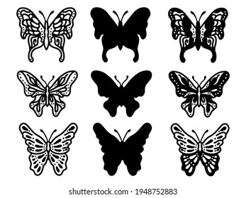 Butterfly Line Art. You can use this beautiful file to print on greeting card, frame, mugs, shopping bags, wall art, telephone boxes, wedding invitation, logo, stickers, decorations, and t-shirts.