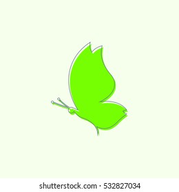 Butterfly line and filled Icon, Vector