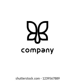 Butterfly line icon
