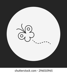 butterfly line icon