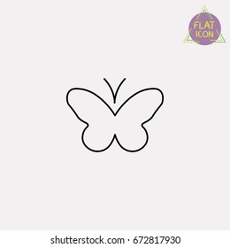 butterfly line icon