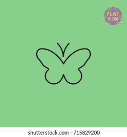 butterfly line icon
