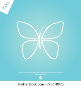 Butterfly line icon