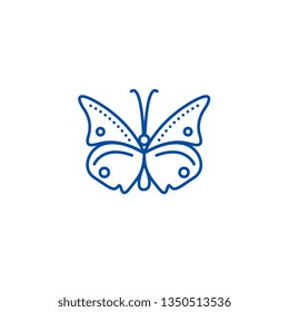 Butterfly line icon concept. Butterfly flat  vector symbol, sign, outline illustration.