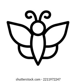 butterfly line icon illustration vector graphic