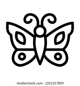 butterfly line icon illustration vector graphic