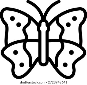 ícone de linha borboleta ilustração vetor