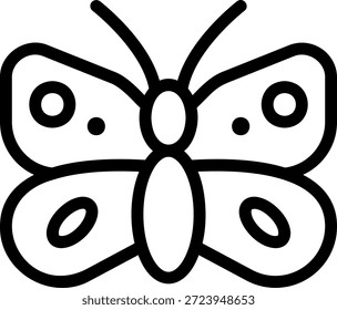 ícone de linha borboleta ilustração vetor