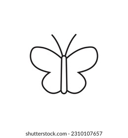 Butterfly line icon, logo vector