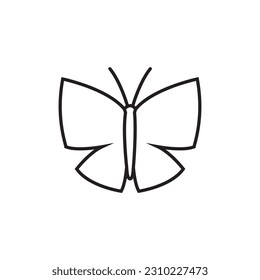 Butterfly line icon, logo vector