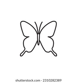 Butterfly line icon, logo vector