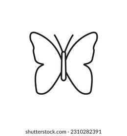 Butterfly line icon, logo vector