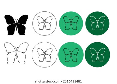 
Butterfly line icon, logo vector
