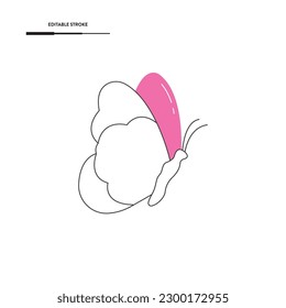 Butterfly Line Icon Vector Design.
