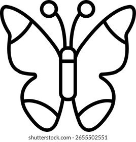 Icono de línea de mariposa Diseño de Vector