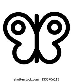 Butterfly line icon vector, invertebrates 