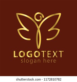 butterfly line logo icon vector template